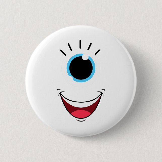Spaß Beängstigend Monster Eyell Face Easy Hallowee Button (Vorderseite)