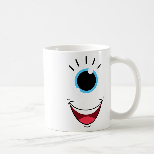 Spaß Beängstigend Monster Eyell Face Easy Hallowee Kaffeetasse (Rechts)
