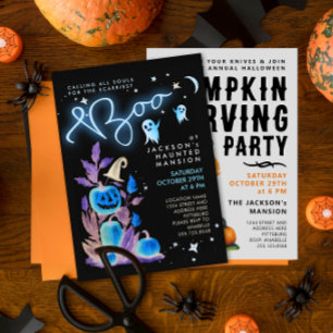 Spaß Beängstigendes Halloween Night Spuk Mansion P Einladung