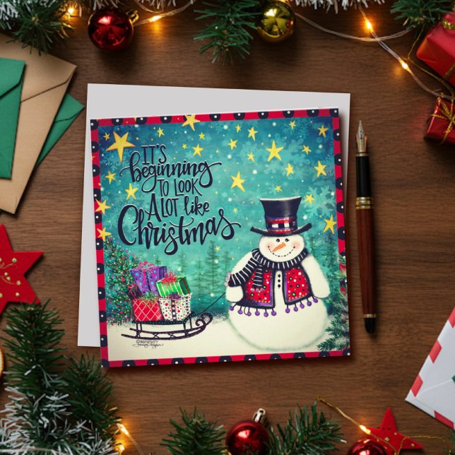 Spaß beginnt, wie Weihnachten Schneemann auszusehe (Von Creator hochgeladen)