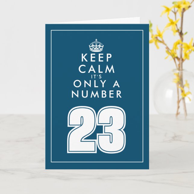 Spaß behalte beruhigendes Zitat auf der 23. Geburt Karte (Gelbe Blume)