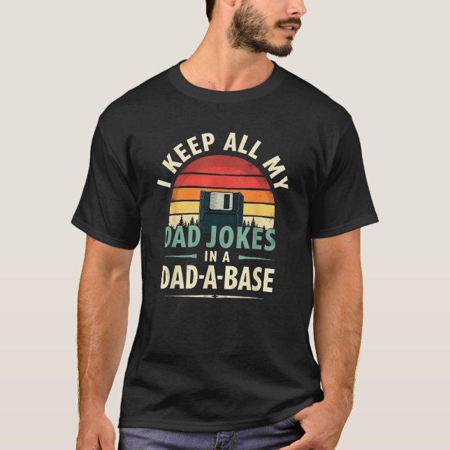 Spaß Behielt ich Vater Witze in einem Vater ein Ba T-Shirt (Vorderseite)