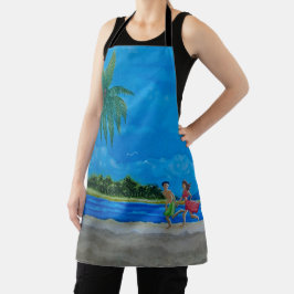 Spaß bei der Sun-Run-All-over-Print-Schürze Schürze