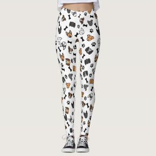 Spaß bei Niedlichen Hunderassen mit Knochen- und P Leggings