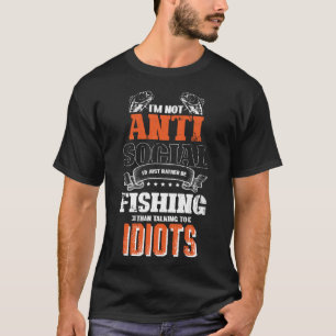 Spaß beim Eisfischen für Angler und Fischer T-Shirt