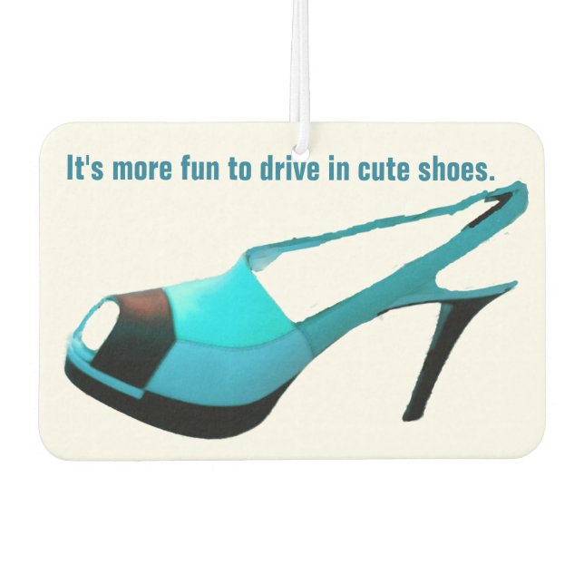 Spaß beim Fahren in High Heel Schuhen Autolufterfrischer (Vorderseite)