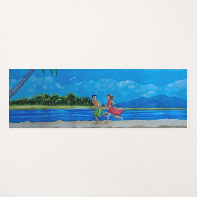 Spaß beim Sonnenlauf Yogamatte (Vorderseite (Horizontal))