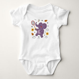 Spaß beim Spielen mit Baby-Elefanten Baby Strampler
