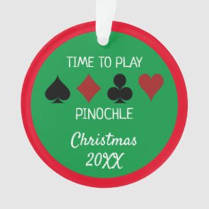 Spaß beim Spielen Pinochle Weihnachten Ornament