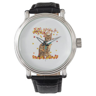 Spaß Bengalischer Erntedank Herbstkatzengeschenke Armbanduhr
