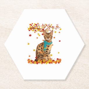 Spaß Bengalischer Erntedank Herbstkatzengeschenke Untersetzer