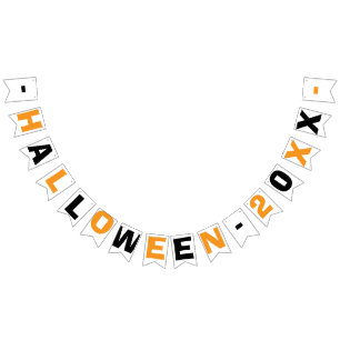 Spaß! 🎃 Benutzerdefinierte Halloween-Girlande – P Wimpelkette