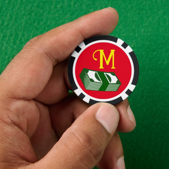 Spaß! 🎲 Benutzerdefinierter Anfangs-Geld-Chip Pokerchips (Hand)