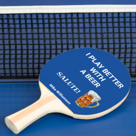 Spaß besser mit einem Bier-Namen spielen Tischtennis Schläger