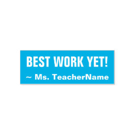 Spaß "BESTE ARBEIT NOCH!" + Name des Lehrers Permastempel