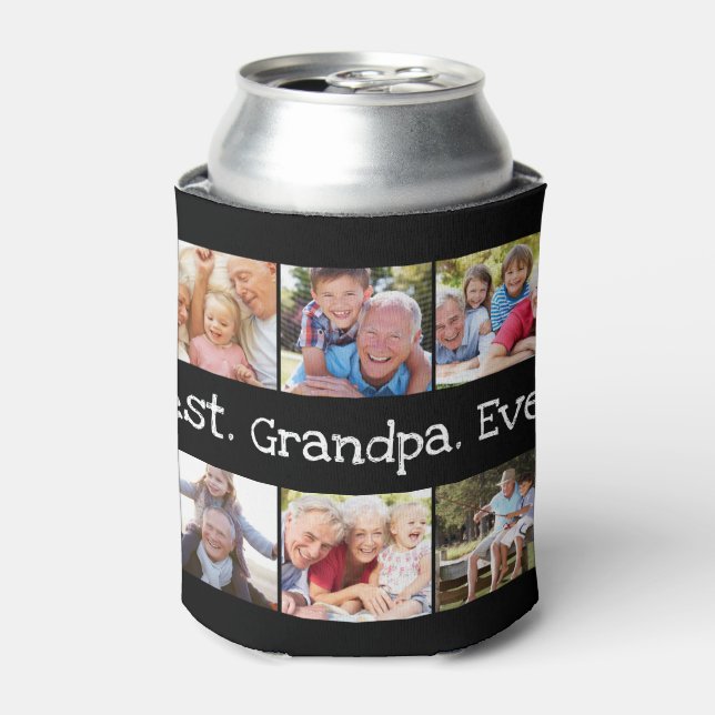 Spaß Beste Opa je 6 FotoCollage Dosenkühler (Kanne Vorderseite)