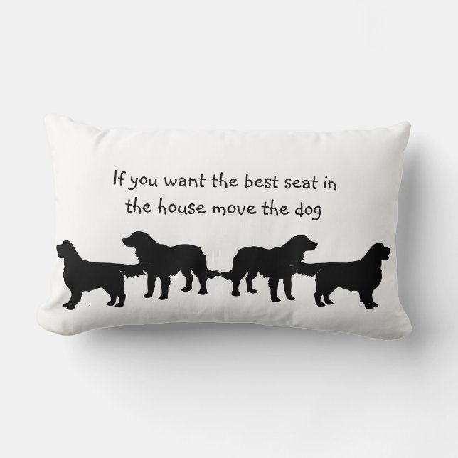 Spaß Bester Platz im Haus Hunde Tier Lendenkissen (Vorderseite)