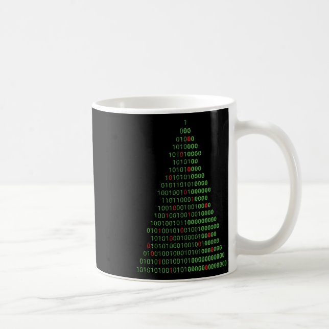 Spaß Binary Christmas Tree Computer Programmierer  Kaffeetasse (Rechts)