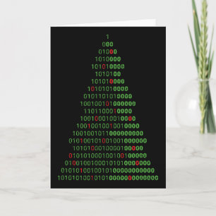 Spaß Binary Christmas Tree Computer Programmierer  Karte