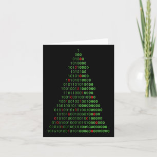 Spaß Binary Christmas Tree Computer Programmierer  Karte