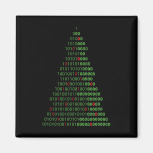 Spaß Binary Christmas Tree Computer Programmierer  Magnet