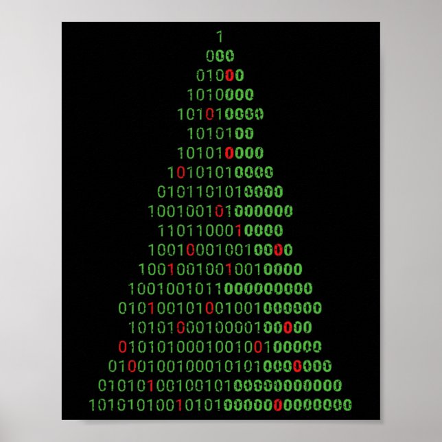 Spaß Binary Christmas Tree Computer Programmierer  Poster (Vorne)