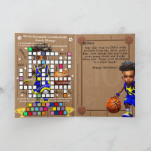 Spaß Black Boys Basketball Geheimnis Nachricht Geb