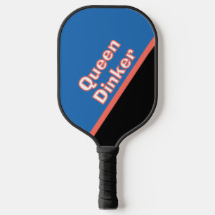 Spaß Blau Schwarzes Korallen Königin Dinker Monogr Pickleball Schläger