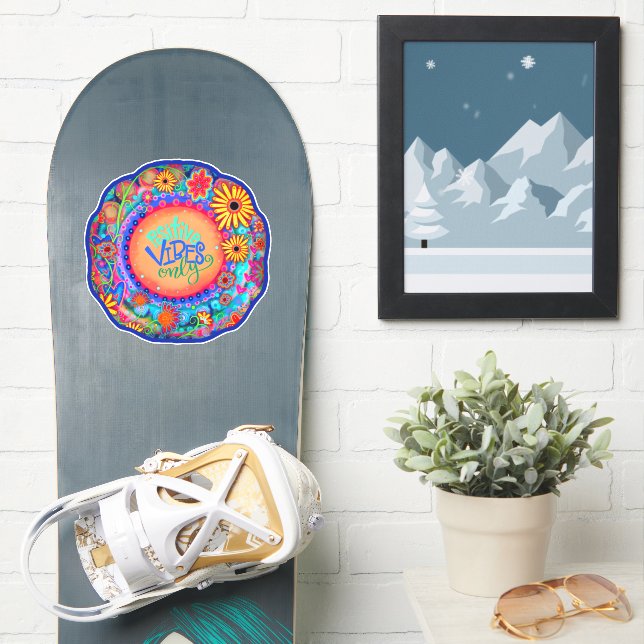 Spaß Blumen Inspirierend positive Bilder Inspirati Aufkleber (Snowboard)