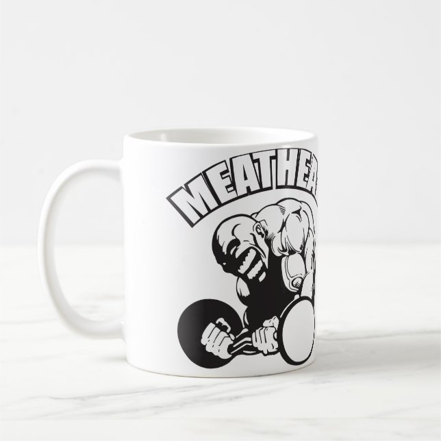 Spaß "Body Gebäude" - MEATHEAD Kaffeetasse (Links)