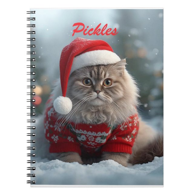 Spaß British Shorthair Cat Weihnachten Personalisi Notizblock (Vorderseite)