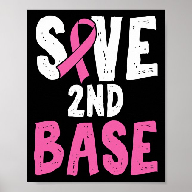 Spaß Brustkrebs-Bewusstseinsmonat Rettete Zweite Poster (Vorne)