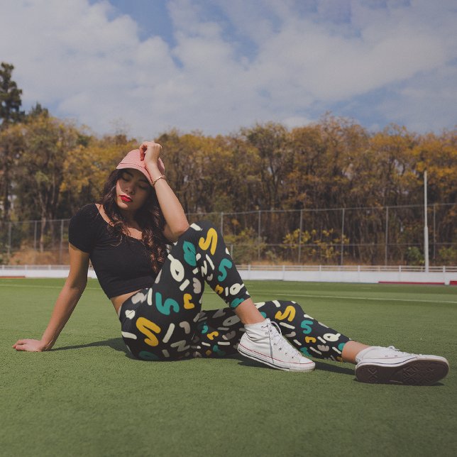 Spaß Buchstaben Capri Leggings (Von Creator hochgeladen)