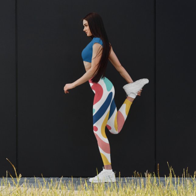 Spaß bunt abstrakt und stilvoll leggings (Von Creator hochgeladen)