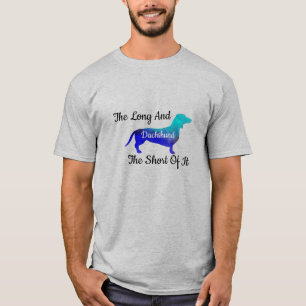 Spaß bunt aquamarine Dackel Anpassbar T-Shirt