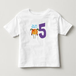 Spaß bunt Mein kleines Monster ist fünf Kleinkind T-shirt