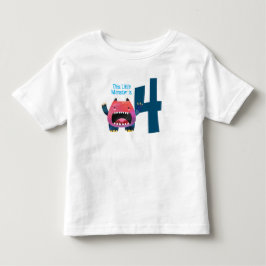 Spaß bunt Mein kleines Monster ist vier Kleinkind T-shirt