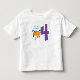Spaß bunt Mein kleines Monster ist vier Kleinkind T-shirt