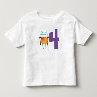 Spaß bunt Mein kleines Monster ist vier Kleinkind T-shirt