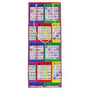 Spaß buntes BINGO kardiert Geschenk-Tasche Geschenktüte Für Weinflaschen