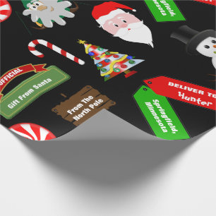 Spaß-, buntes u. personalisiertesgeschenk von geschenkpapier