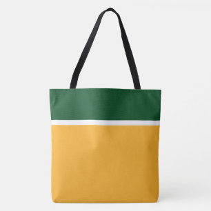 Spaß-Camp Grün Weiße Streifen auf Golden Orange Tasche