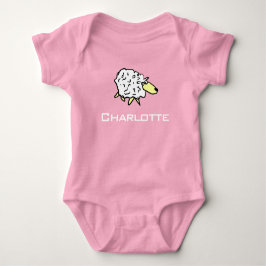 Spaß Cartoon Sheep Design. Wählen Sie den Namen. Baby Strampler