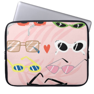 Spaß Cartoon: Trendy Sunglassensammlung Laptopschutzhülle