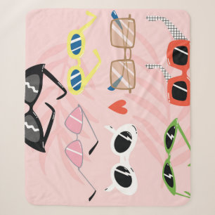 Spaß Cartoon: Trendy Sunglassensammlung Sherpadecke