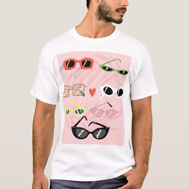 Spaß Cartoon: Trendy Sunglassensammlung T-Shirt (Vorderseite)