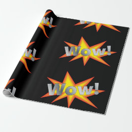 Spaß-Cartoon wow! Geschenkpapier