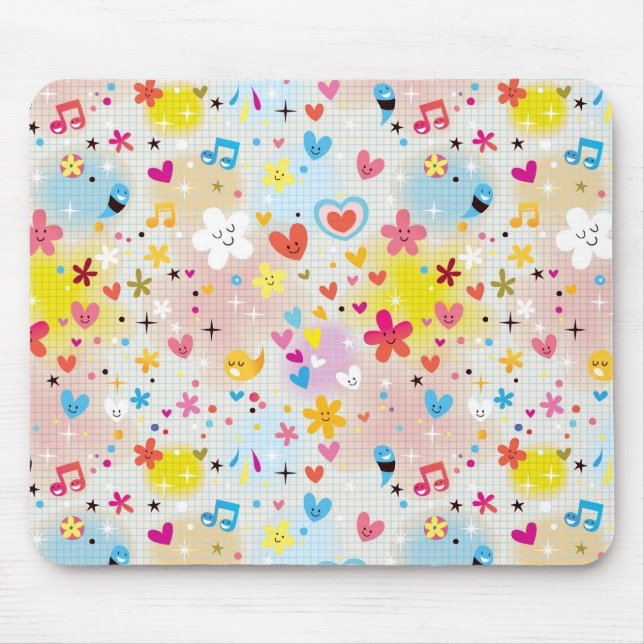 Spaß-Cartoonmuster Mousepad (Vorne)