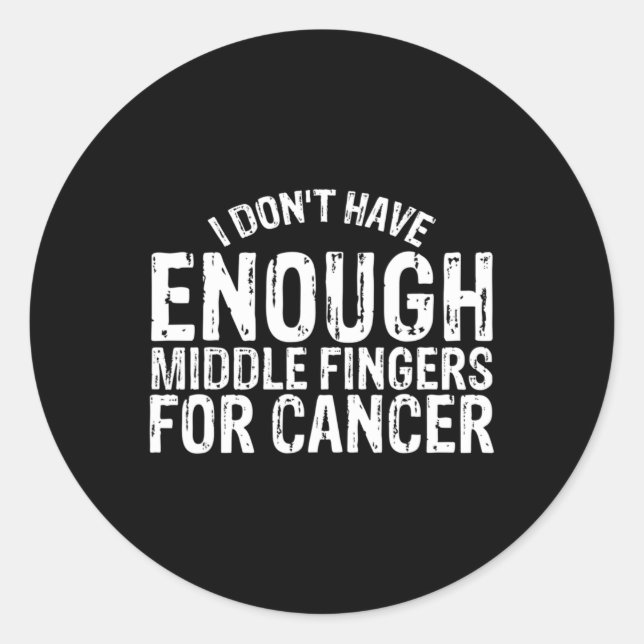 Spaß Chemo Chemotherapie Battle Cancer Runder Aufkleber (Vorderseite)