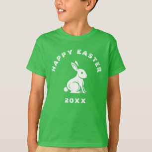 Spaß Cool Grün und Weiß Happy Ostersonne Kaninchen T-Shirt